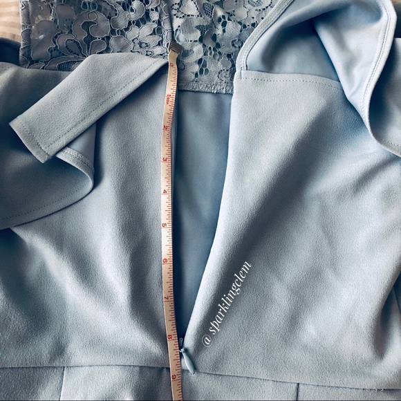 NWT Express blue lace yolk cold shoulder r… - Picture 6 of 6